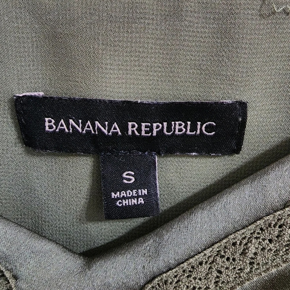 BANANA REPUBLIC Satin Camisole Green Size S - Picture 6 of 8
